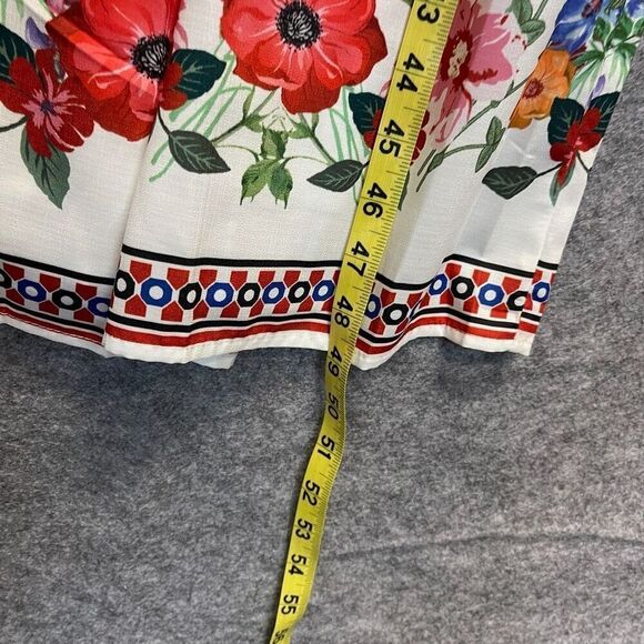 NWT Emery Rose Dress Women's Small White Floral Boho Short Sleeve A-Line V-Neck - Picture 10 of 16